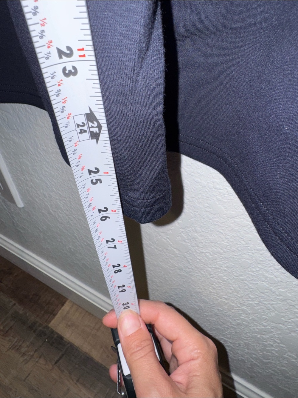 SPANX Air Essentials Navy Tie Waist High Rise Wide Leg Cropped Lounge Pants XS - Picture 5 of 7